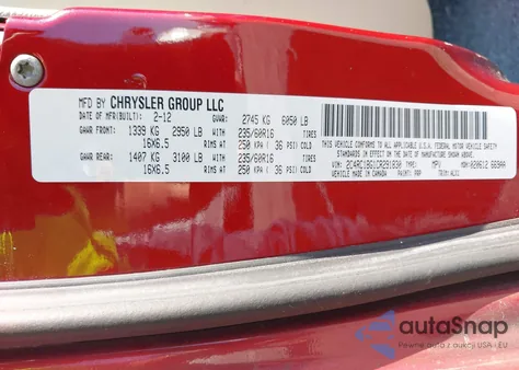 2012 Chrysler Town & Country Touring из США, поврежденный, VIN 2C4RC1BG1CR291830